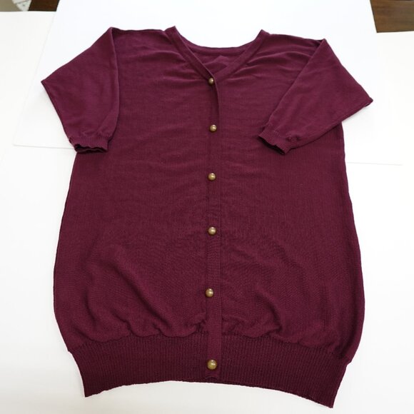Charming Charlie | Pullover Cardigan/Sweater Women's Size Medium Wine Color - Picture 1 of 13